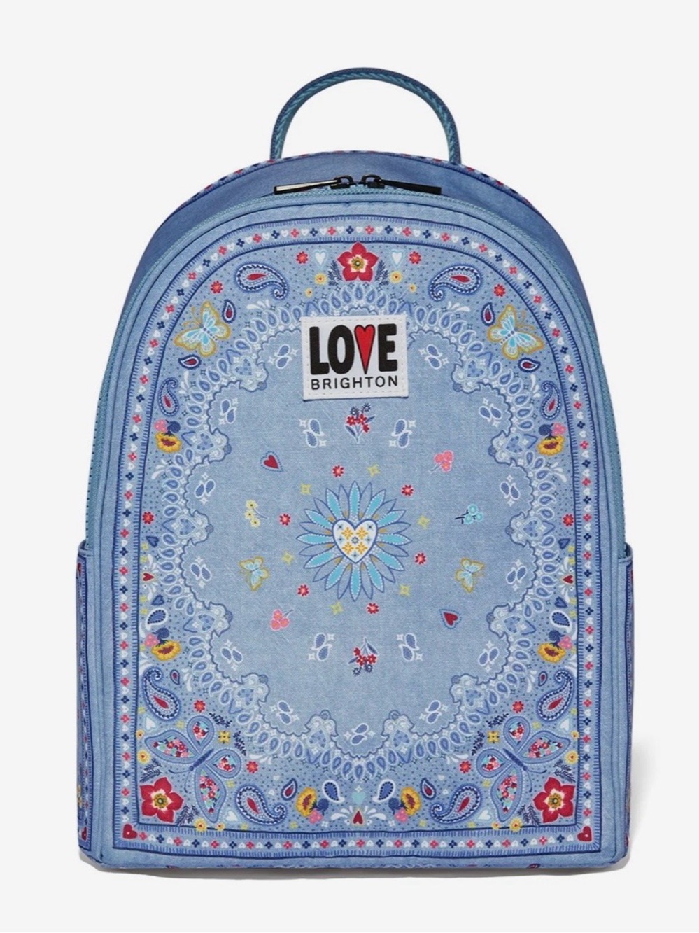 Brighton Light Blue Floral Paisley Backpack
